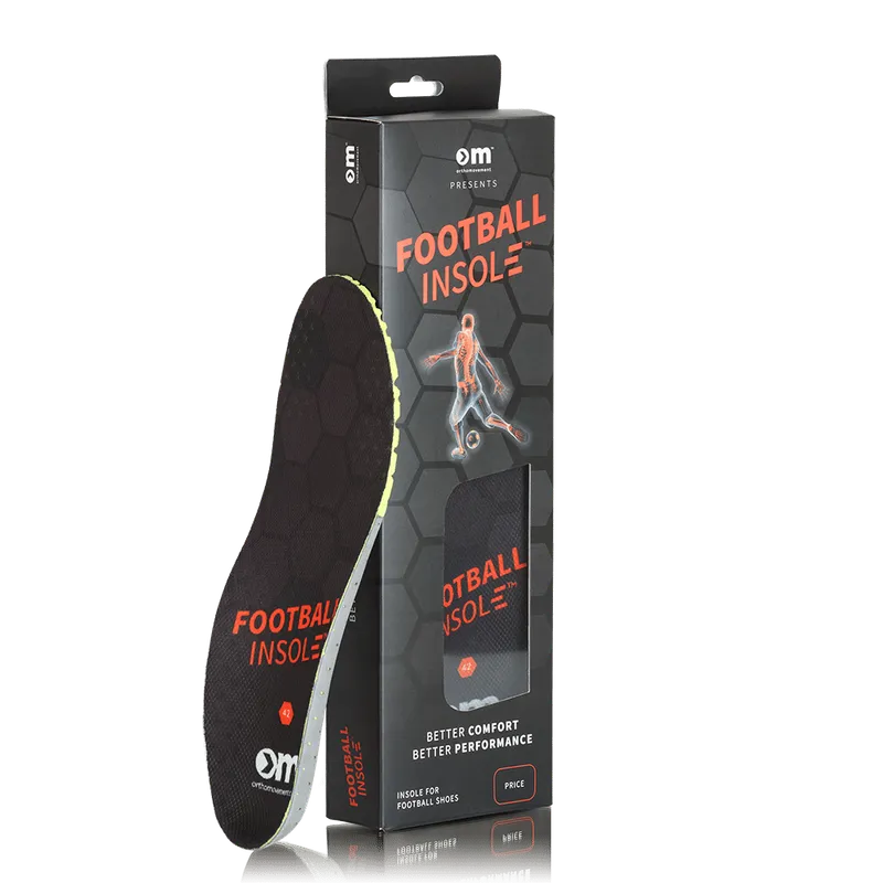 Ortho Football Insole - skoinlägg fotbollsskor - Svart, 38