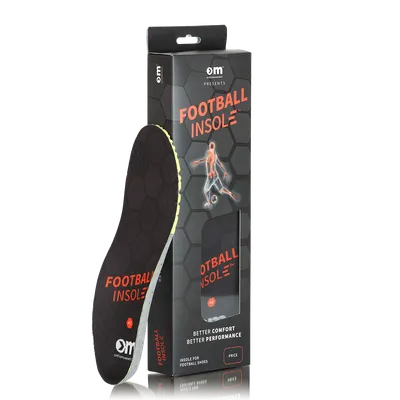 Ortho Football Insole - skoinlägg fotbollsskor - Svart, 38